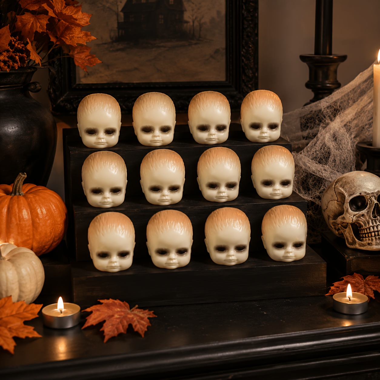 12Pcs Creepy Doll Head Ornamen - đánh giá và giá Head Racket Boom