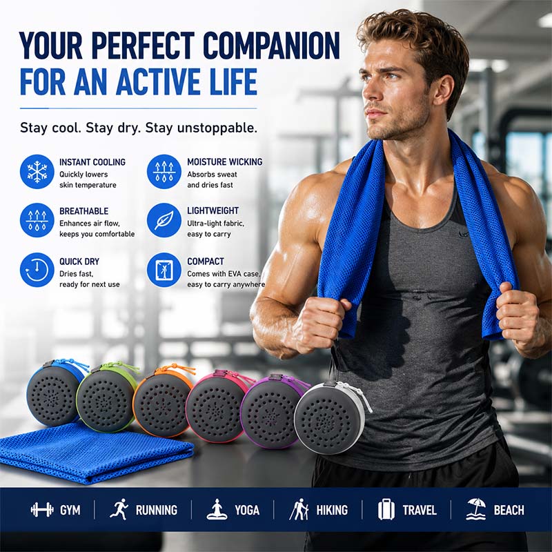 Instant Cooling Towel with EVA - đánh giá và giá Crossfit Yoga